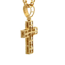 Load image into Gallery viewer, 14k gold and diamond Cross Pendant + Gold Cuban Chain (choose your color)(Thanksgiving Day Special)