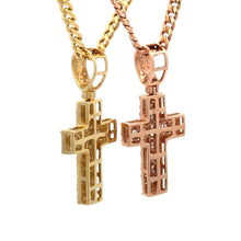Load image into Gallery viewer, 14k gold and diamond Cross Pendant + Gold Cuban Chain (choose your color)(Thanksgiving Day Special)