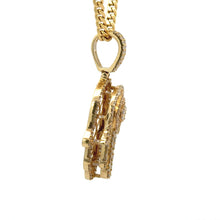 Load image into Gallery viewer, Gold and Diamond Hamsa Pendant + Gold Cuban Link Chain (choose your color) (Thanksgiving Day Special)