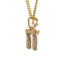 Load image into Gallery viewer, 14k gold and diamond Star Of David With Chai Pendant + Gold Cuban Chain (NEW ARRIVAL)