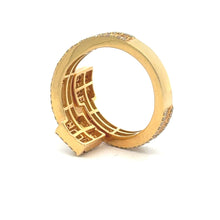 Load image into Gallery viewer, 14k Yellow Gold and Diamond Twin Square Ring