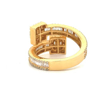 Load image into Gallery viewer, 14k Yellow Gold and Diamond Twin Square Ring