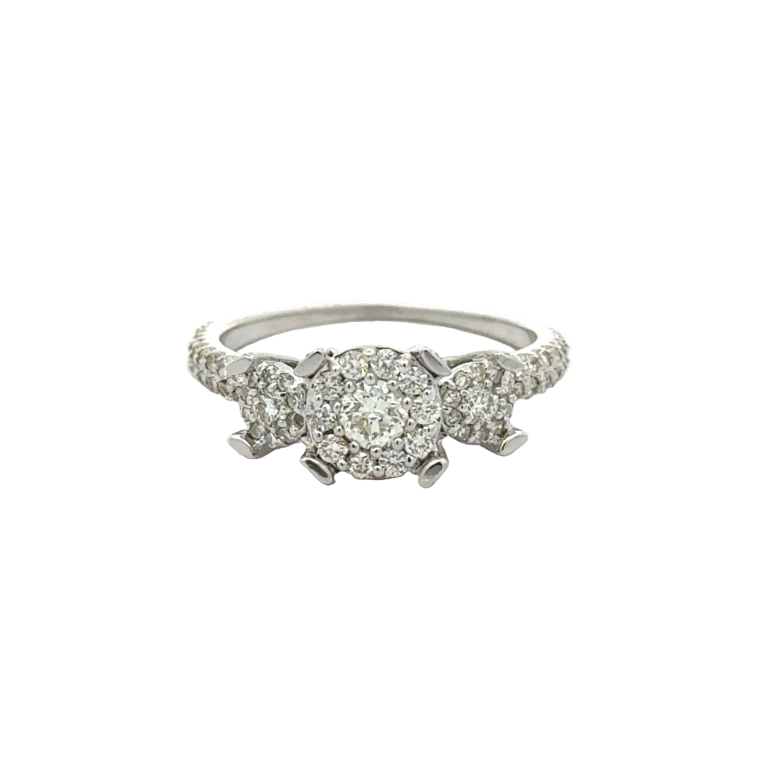 14k white gold and diamond Ladies` Ring