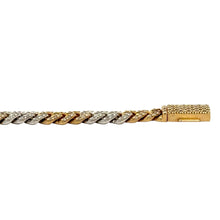 Load image into Gallery viewer, Gold and Diamond 5mm Miami Cuban Bracelet (solid, box clasp)