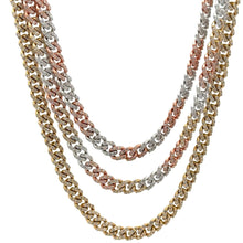 Load image into Gallery viewer, Gold and Diamond 5MM Miami Cuban Link Chain with Round Diamond (box clasp)