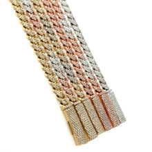 Load image into Gallery viewer, Gold and Diamond 6MM Miami Cuban Link Chain with Round Diamond (box clasp)