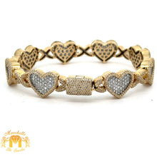 Load image into Gallery viewer, Yellow Gold and Diamond Heart Bracelet (VALENTINE`S DAY SPECIAL)