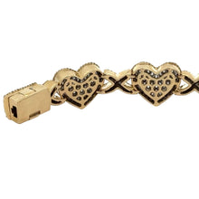 Load image into Gallery viewer, Yellow Gold and Diamond Heart Bracelet (VALENTINE`S DAY SPECIAL)