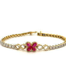 Load image into Gallery viewer, Gold and Diamond Butterfly Bracelet (multicolored stones, choose your color)