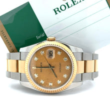 Load image into Gallery viewer, Model #116233 36mm Rolex Watch with two-tone oyster band (full factory, anniversary dial)