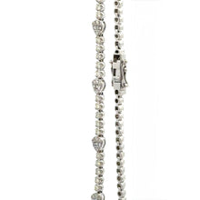 Load image into Gallery viewer, 14k white gold and diamond Fancy Tennis Bracelet