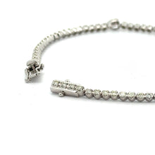 Load image into Gallery viewer, 14k white gold and diamond Fancy Tennis Bracelet