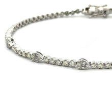 Load image into Gallery viewer, 14k white gold and diamond Fancy Tennis Bracelet