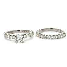 Load image into Gallery viewer, 18k white gold and diamond 2-piece set Engagement Ring