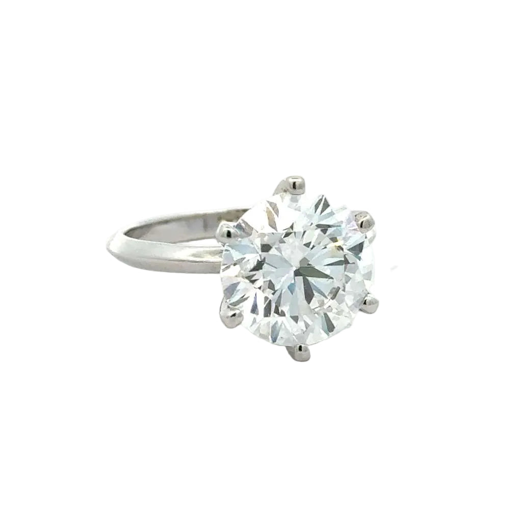 14k white gold and lab diamond Engagement Ring