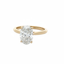 Load image into Gallery viewer, 14k yellow gold and lab diamond Engagement Ring
