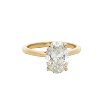 Load image into Gallery viewer, 14k yellow gold and lab diamond Engagement Ring