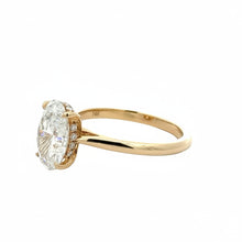 Load image into Gallery viewer, 14k yellow gold and lab diamond Engagement Ring