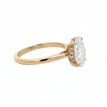 Load image into Gallery viewer, 14k yellow gold and lab diamond Engagement Ring