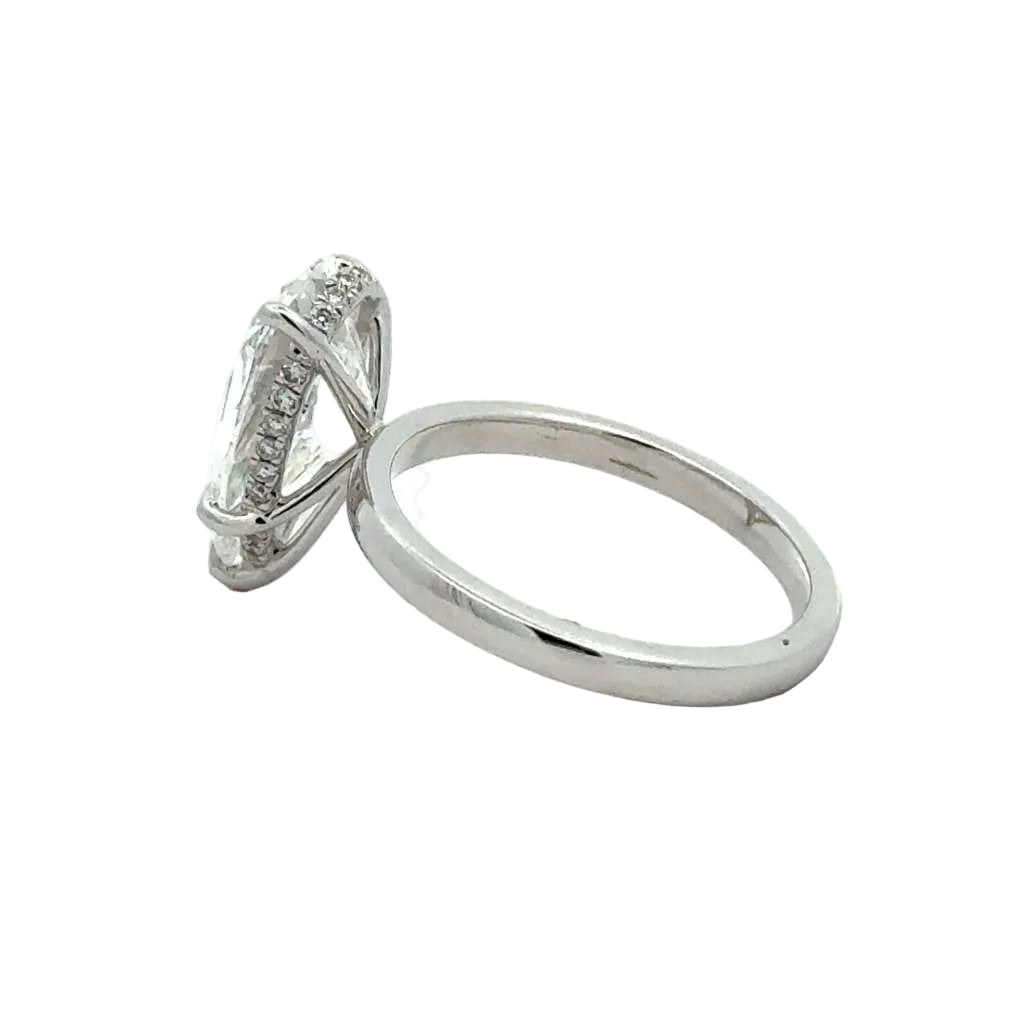 14k white gold and lab diamond Engagement Ring