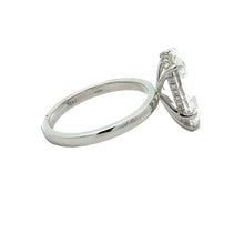 Load image into Gallery viewer, 14k white gold and lab diamond Engagement Ring