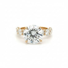 Load image into Gallery viewer, 14k yellow gold and lab diamond Engagement Ring