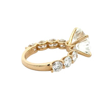 Load image into Gallery viewer, 14k yellow gold and lab diamond Engagement Ring