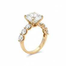 Load image into Gallery viewer, 14k yellow gold and lab diamond Engagement Ring