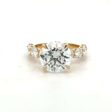 Load image into Gallery viewer, 14k yellow gold and lab diamond Engagement Ring