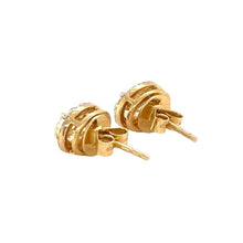 Load image into Gallery viewer, 14k yellow gold and diamond Fancy Oval Shape Earrings