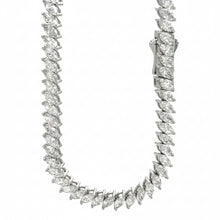 Load image into Gallery viewer, 14k white gold and diamond Fancy Bracelet with marquise diamond