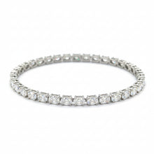 Load image into Gallery viewer, 14k white gold and diamond Fancy Bracelet with oval diamond
