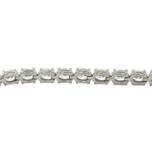 Load image into Gallery viewer, 14k white gold and diamond Fancy Bracelet with oval diamond