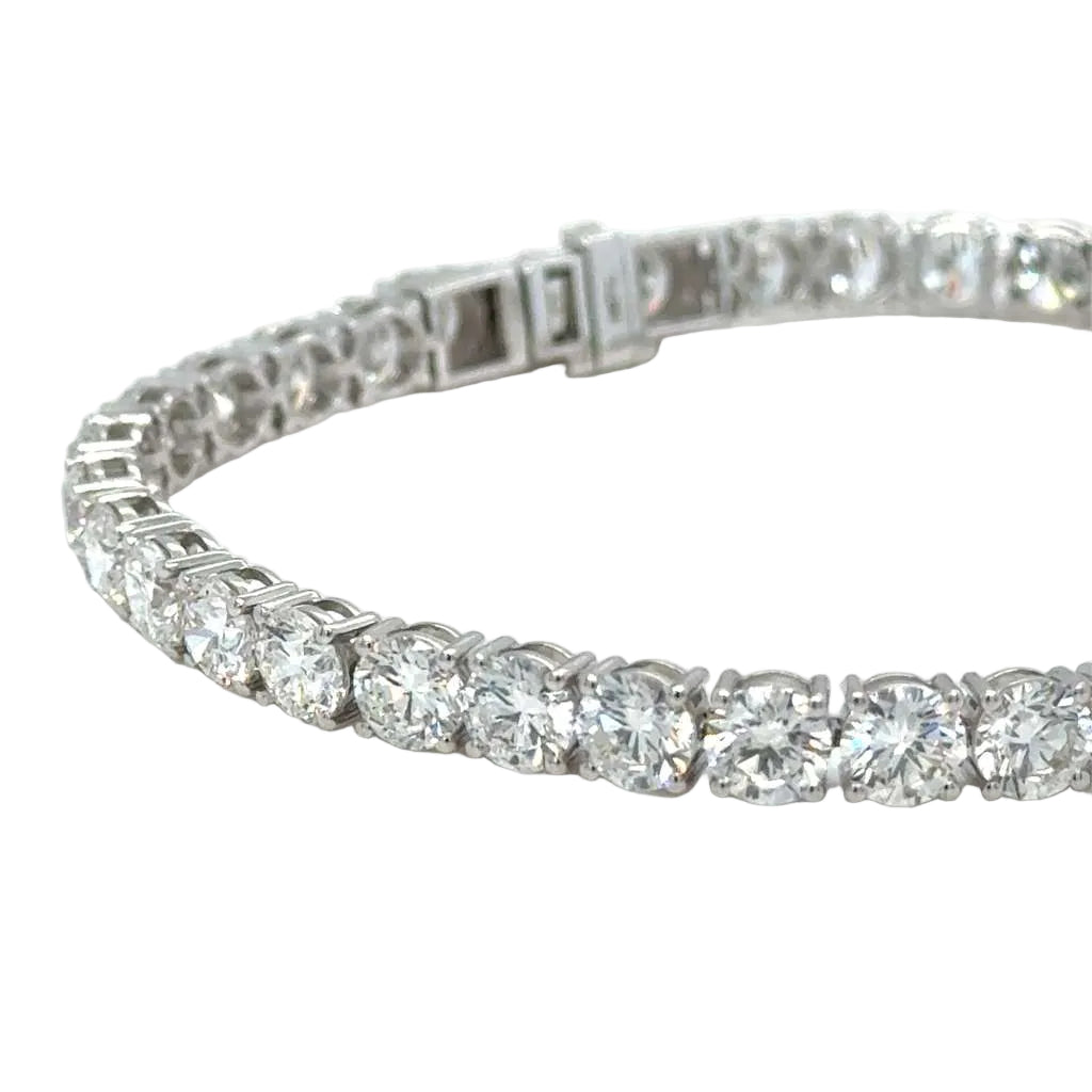 14k white gold and approx.14.25ct lab diamond tennis Bracelet