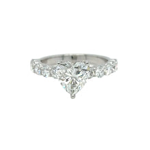 Load image into Gallery viewer, 14k white gold and lab diamond Heart Engagement Ring