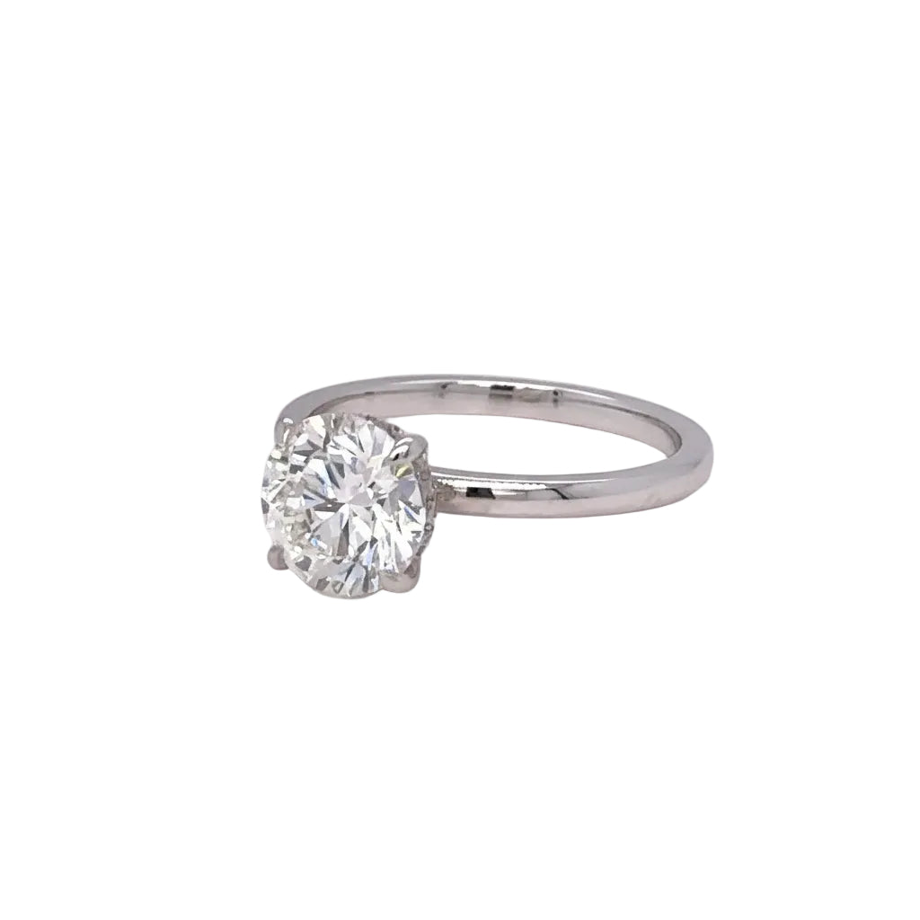 14k white gold and lab diamond Engagement Ring