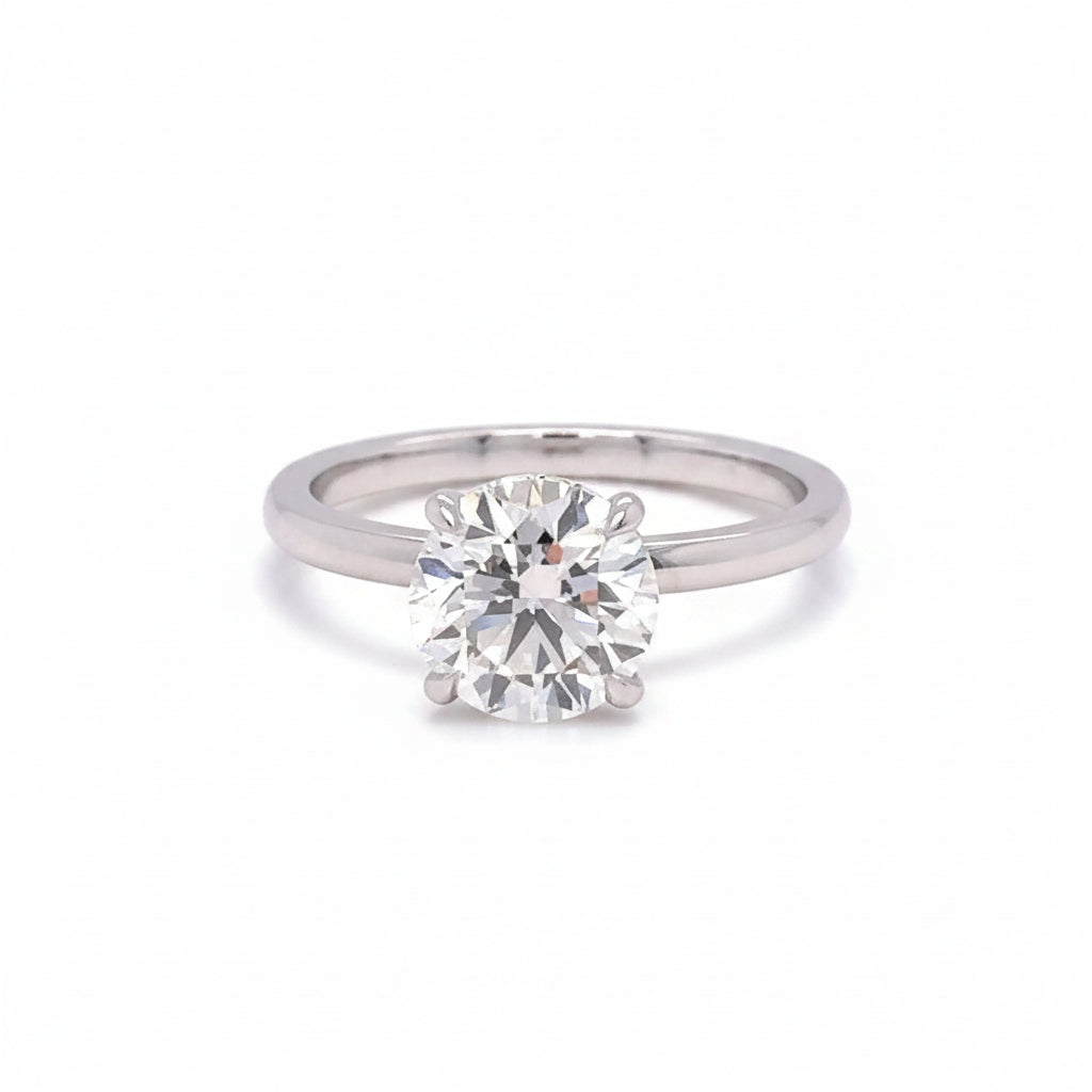 14k white gold and lab diamond Engagement Ring