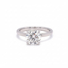 Load image into Gallery viewer, 14k white gold and lab diamond Engagement Ring