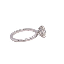 Load image into Gallery viewer, 14k white gold and lab diamond Engagement Ring