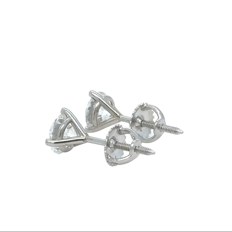 14kt white gold lab grown round diamond