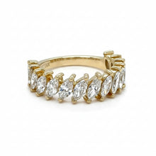 Load image into Gallery viewer, 14kt yellow gold and lab eternity ring