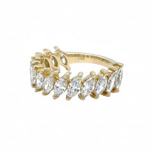 Load image into Gallery viewer, 14kt yellow gold and lab eternity ring