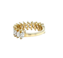 Load image into Gallery viewer, 14kt yellow gold and lab eternity ring