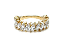 Load image into Gallery viewer, 14kt yellow gold and lab eternity ring