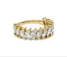 Load image into Gallery viewer, 14kt yellow gold and lab eternity ring