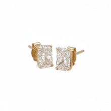 Load image into Gallery viewer, 14k yellow gold and lab diamonds