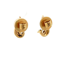 Load image into Gallery viewer, 18k yellow gold and natural diamond earrings.