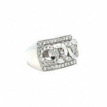 Load image into Gallery viewer, 14k White gold and Natural diamonds Men's Ring.