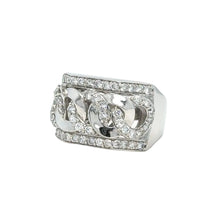 Load image into Gallery viewer, 14k White gold and Natural diamonds Men's Ring.