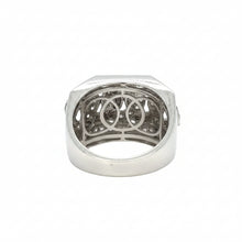 Load image into Gallery viewer, 14k White gold and Natural diamonds Men's Ring.